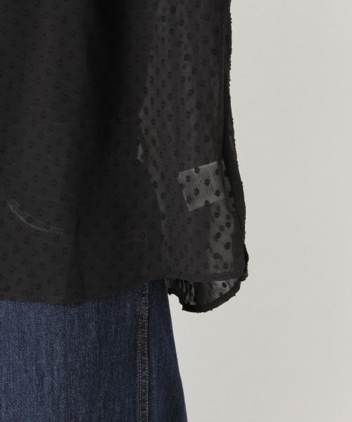 niko and...（ニコアンド）の「ドットドビー2WAYブラウス（シャツ/ブラウス・レディース・ブラック/ネイビー/オフホワイト/グリーン・LARGE/MEDIUM）」の16枚目の写真