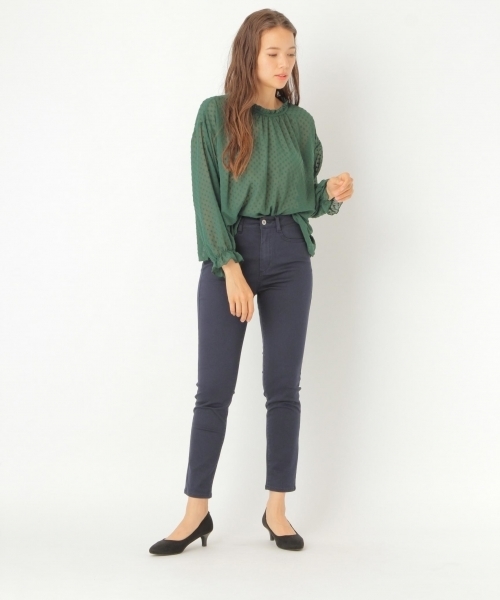 niko and...（ニコアンド）の「ドットドビー2WAYブラウス（シャツ/ブラウス・レディース・ブラック/ネイビー/オフホワイト/グリーン・LARGE/MEDIUM）」の19枚目の写真