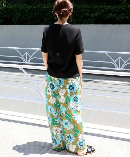 2018ss IENA クレープノーカラーブラウス ブラック セール】クレープノーカラーブラウス◇（シャツ/ブラウス）｜IENA