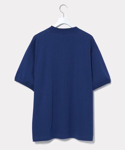 Russell Athletic（ラッセルアスレティック）の「【RUSSELL for ADAM ET ROPE'】モックネックTシャツ（Tシャツ/カットソー・メンズ・ホワイト/ネイビー/オレンジ・M/L）」の4枚目の写真