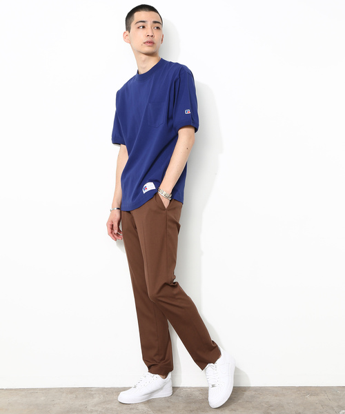 Russell Athletic（ラッセルアスレティック）の「【RUSSELL for ADAM ET ROPE'】モックネックTシャツ（Tシャツ/カットソー・メンズ・ホワイト/ネイビー/オレンジ・M/L）」の20枚目の写真