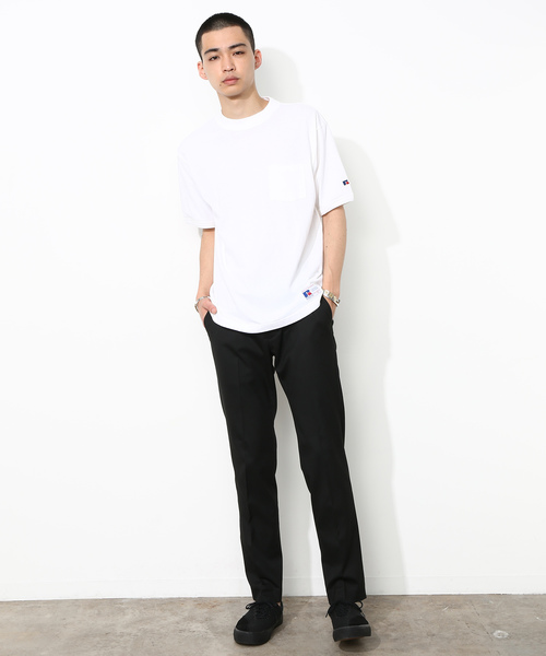 Russell Athletic（ラッセルアスレティック）の「【RUSSELL for ADAM ET ROPE'】モックネックTシャツ（Tシャツ/カットソー・メンズ・ホワイト/ネイビー/オレンジ・M/L）」の15枚目の写真