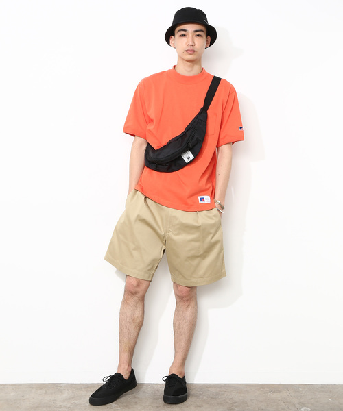 Russell Athletic（ラッセルアスレティック）の「【RUSSELL for ADAM ET ROPE'】モックネックTシャツ（Tシャツ/カットソー・メンズ・ホワイト/ネイビー/オレンジ・M/L）」の13枚目の写真