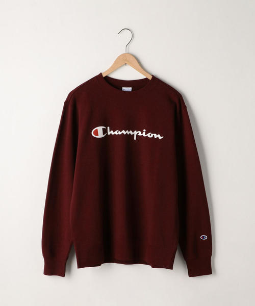 Champion(チャンピオン)の「Champion ( チャンピオン ) クルーネックロゴスウェット(スウェット・レディース・ナチュラル/ネイビー/ワインレッド・MEDIUM/SMALL)」の6枚目の写真