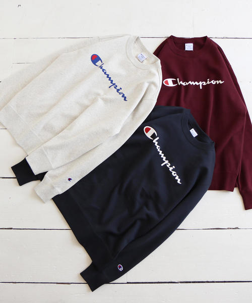 Champion(チャンピオン)の「Champion ( チャンピオン ) クルーネックロゴスウェット(スウェット・レディース・ナチュラル/ネイビー/ワインレッド・MEDIUM/SMALL)」の7枚目の写真