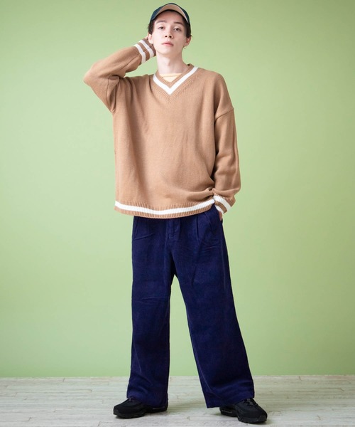 MONO-MART（モノマート）の「タックコーデュロイワイドパンツ 太畝コーデュロイパンツ（その他パンツ・メンズ・ブラック/ネイビー/ブラウン・M/L）」の15枚目の写真