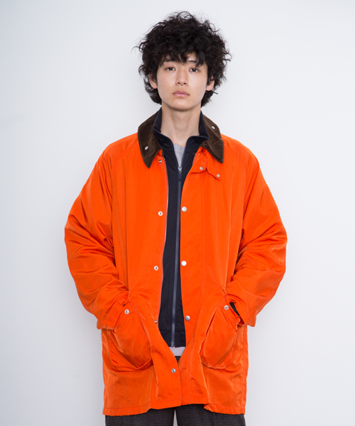 Name. ネーム ナイロン ツイル フィールド コート ジャケット イエロー NARACAMICIE】《セットアップスーツ対応》麻混ダブルジャケット(1(M)9