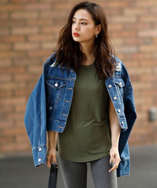 Girly Doll（ガーリードール）の「シンプルTEE（Tシャツ/カットソー・レディース・ホワイト系その他/ブラック系その他/グレー系その他/グリーン系その他/イエロー系その他/ホワイト系その他2/ブラック系その他2/グレー系その他2/グリーン系その他2/イエロー系その他2・FREE）」の8枚目の写真