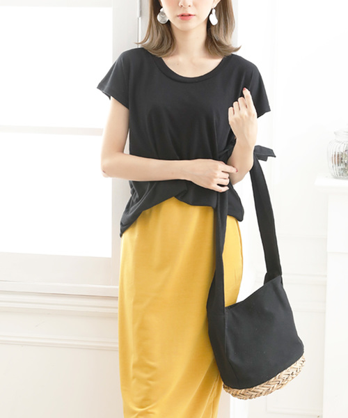 Girly Doll（ガーリードール）の「シンプルTEE（Tシャツ/カットソー・レディース・ホワイト系その他/ブラック系その他/グレー系その他/グリーン系その他/イエロー系その他/ホワイト系その他2/ブラック系その他2/グレー系その他2/グリーン系その他2/イエロー系その他2・FREE）」の11枚目の写真