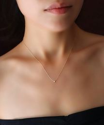 lily of the valley | 【K10】ワンポイントダイヤモンドネックレス(ネックレス)