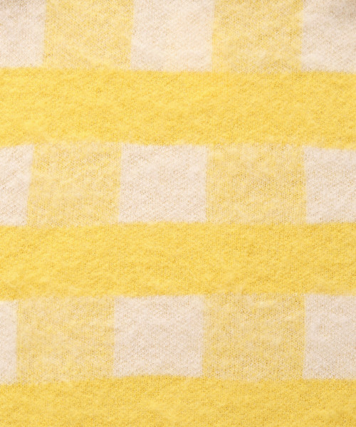 LOWRYS FARM（ローリーズファーム）の「７Ｇチェックチュニックプルオーバー　809295（ニット/セーター・レディース・ブラウン/グレー/イエロー/パープル・FREE）」の14枚目の写真