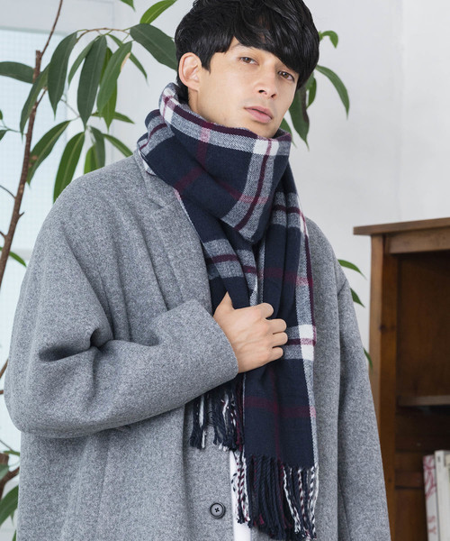 WEGO（ウィゴー）の「WEGO/チェックストール（ストール/ショール・レディース・ライトグレー/ネイビー/ブラウン/レッド/オフホワイト/ピンク/イエロー/グリーン/ダークグレー/ブルー系その他/キャメル/ライトピンク/ワイン/ブルー/ライトブラウン/その他1・FREE）」の10枚目の写真