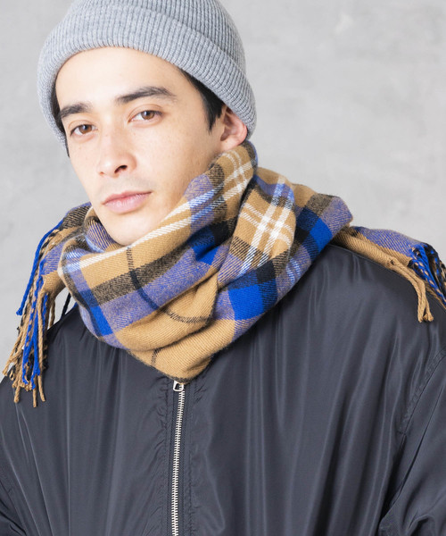 WEGO（ウィゴー）の「WEGO/チェックストール（ストール/ショール・レディース・ライトグレー/ネイビー/ブラウン/レッド/オフホワイト/ピンク/イエロー/グリーン/ダークグレー/ブルー系その他/キャメル/ライトピンク/ワイン/ブルー/ライトブラウン/その他1・FREE）」の12枚目の写真