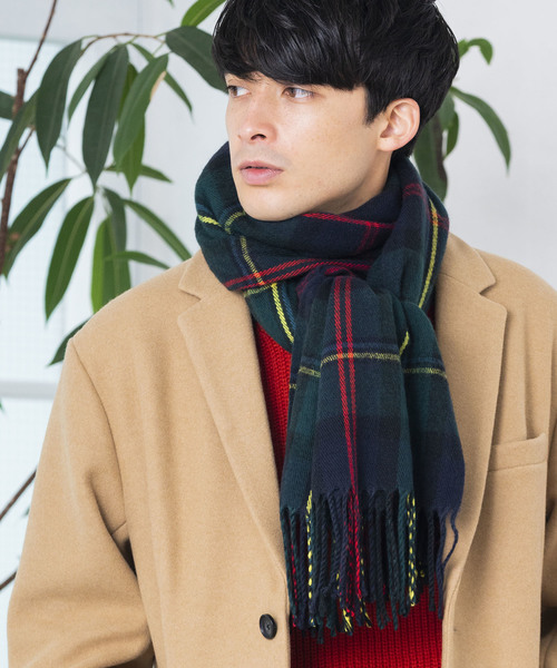 WEGO（ウィゴー）の「WEGO/チェックストール（ストール/ショール・レディース・ライトグレー/ネイビー/ブラウン/レッド/オフホワイト/ピンク/イエロー/グリーン/ダークグレー/ブルー系その他/キャメル/ライトピンク/ワイン/ブルー/ライトブラウン/その他1・FREE）」の7枚目の写真