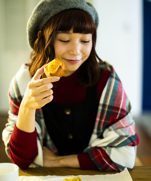 WEGO（ウィゴー）の「WEGO/チェックストール（ストール/ショール・レディース・ライトグレー/ネイビー/ブラウン/レッド/オフホワイト/ピンク/イエロー/グリーン/ダークグレー/ブルー系その他/キャメル/ライトピンク/ワイン/ブルー/ライトブラウン/その他1・FREE）」の18枚目の写真