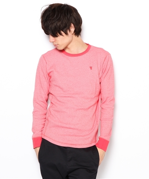 coen（コーエン）の「カラーサーマルリンガーカットソー（Tシャツ/カットソー・メンズ・ネイビー/コバルトブルー/ピンク/オフホワイト・X-LARGE/SMALL/MEDIUM/LARGE）」の4枚目の写真