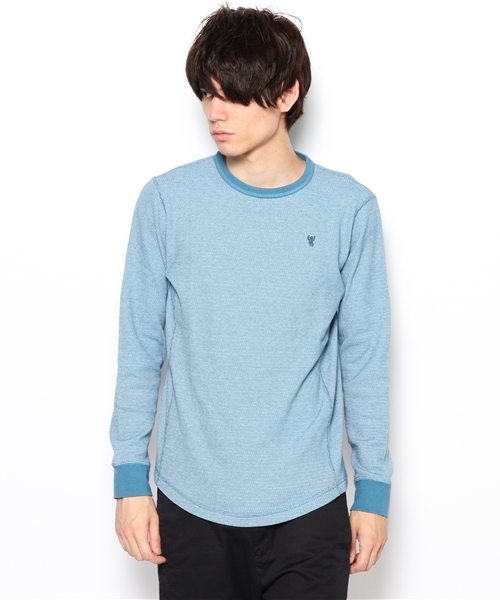 coen（コーエン）の「カラーサーマルリンガーカットソー（Tシャツ/カットソー・メンズ・ネイビー/コバルトブルー/ピンク/オフホワイト・X-LARGE/SMALL/MEDIUM/LARGE）」の5枚目の写真