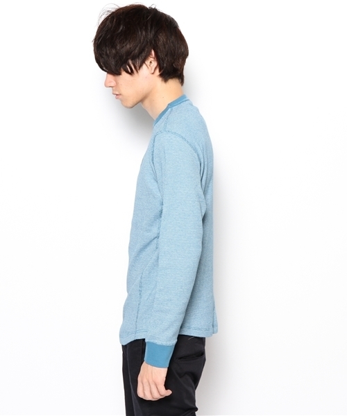 coen（コーエン）の「カラーサーマルリンガーカットソー（Tシャツ/カットソー・メンズ・ネイビー/コバルトブルー/ピンク/オフホワイト・X-LARGE/SMALL/MEDIUM/LARGE）」の6枚目の写真