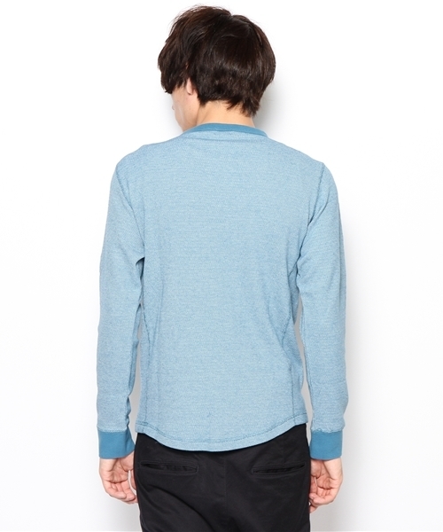 coen（コーエン）の「カラーサーマルリンガーカットソー（Tシャツ/カットソー・メンズ・ネイビー/コバルトブルー/ピンク/オフホワイト・X-LARGE/SMALL/MEDIUM/LARGE）」の7枚目の写真