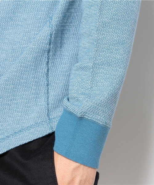 coen（コーエン）の「カラーサーマルリンガーカットソー（Tシャツ/カットソー・メンズ・ネイビー/コバルトブルー/ピンク/オフホワイト・X-LARGE/SMALL/MEDIUM/LARGE）」の9枚目の写真