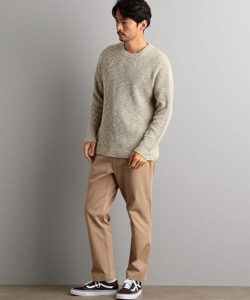 green label relaxing（グリーンレーベルリラクシング）の「SC マルチメランジ 畦 クルー ニット ◆（ニット/セーター・メンズ・ライトブルー/ナチュラル/オレンジ系その他・S/M/L）」の7枚目の写真