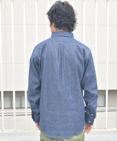 orSlow（オアスロウ）の「orSlow/オアスロウ MEN'S BUTTON DOWN SHIRTS（シャツ/ブラウス・メンズ・ホワイト/インディゴブルー・2/4/3）」の4枚目の写真