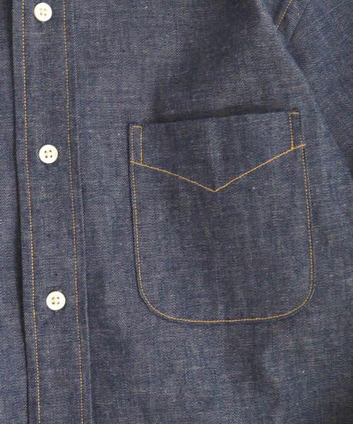 orSlow（オアスロウ）の「orSlow/オアスロウ MEN'S BUTTON DOWN SHIRTS（シャツ/ブラウス・メンズ・ホワイト/インディゴブルー・2/4/3）」の6枚目の写真