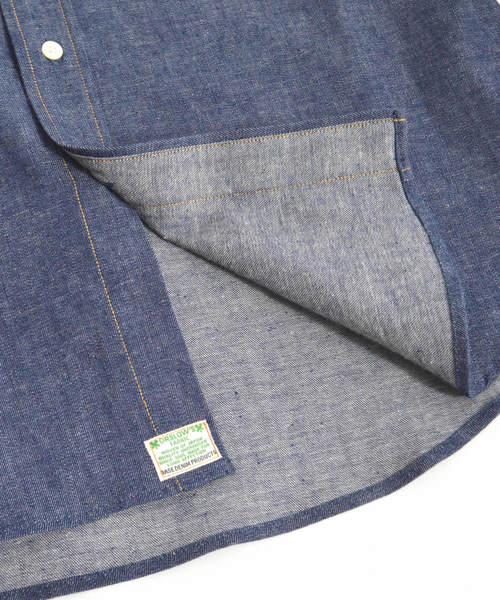 orSlow（オアスロウ）の「orSlow/オアスロウ MEN'S BUTTON DOWN SHIRTS（シャツ/ブラウス・メンズ・ホワイト/インディゴブルー・2/4/3）」の7枚目の写真