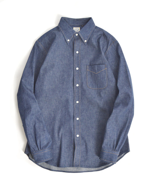 orSlow（オアスロウ）の「orSlow/オアスロウ MEN'S BUTTON DOWN SHIRTS（シャツ/ブラウス・メンズ・ホワイト/インディゴブルー・2/4/3）」の11枚目の写真