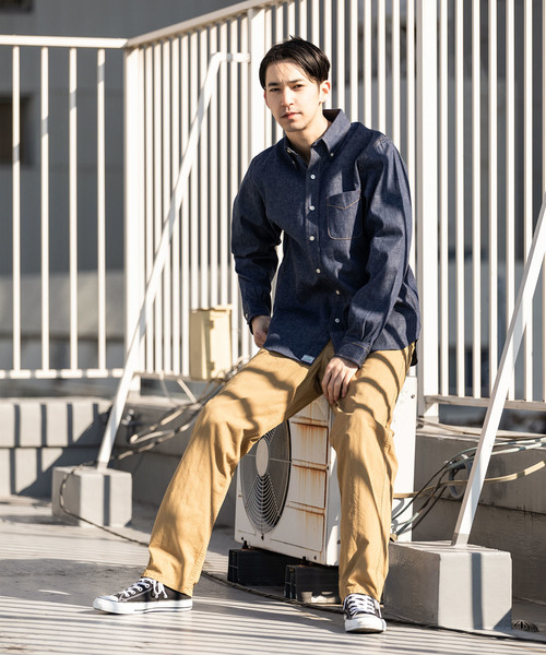 orSlow（オアスロウ）の「orSlow/オアスロウ MEN'S BUTTON DOWN SHIRTS（シャツ/ブラウス・メンズ・ホワイト/インディゴブルー・2/4/3）」の16枚目の写真
