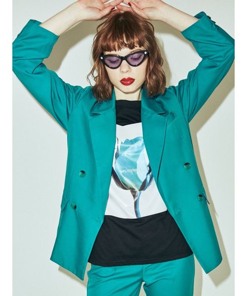 jouetie（ジュエティ）の「ダブルブレストジャケット（テーラードジャケット・レディース・レッド/オレンジ/グリーン・MEDIUM）」の22枚目の写真