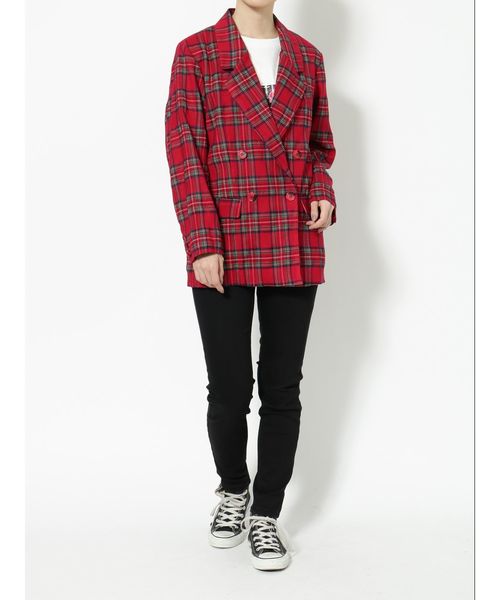 jouetie（ジュエティ）の「ダブルブレストジャケット（テーラードジャケット・レディース・レッド/オレンジ/グリーン・MEDIUM）」の20枚目の写真