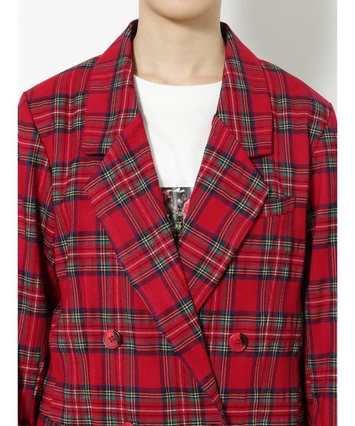 jouetie（ジュエティ）の「ダブルブレストジャケット（テーラードジャケット・レディース・レッド/オレンジ/グリーン・MEDIUM）」の16枚目の写真