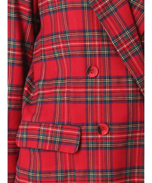 jouetie（ジュエティ）の「ダブルブレストジャケット（テーラードジャケット・レディース・レッド/オレンジ/グリーン・MEDIUM）」の10枚目の写真