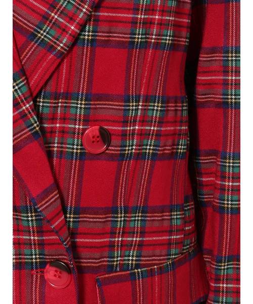 jouetie（ジュエティ）の「ダブルブレストジャケット（テーラードジャケット・レディース・レッド/オレンジ/グリーン・MEDIUM）」の7枚目の写真