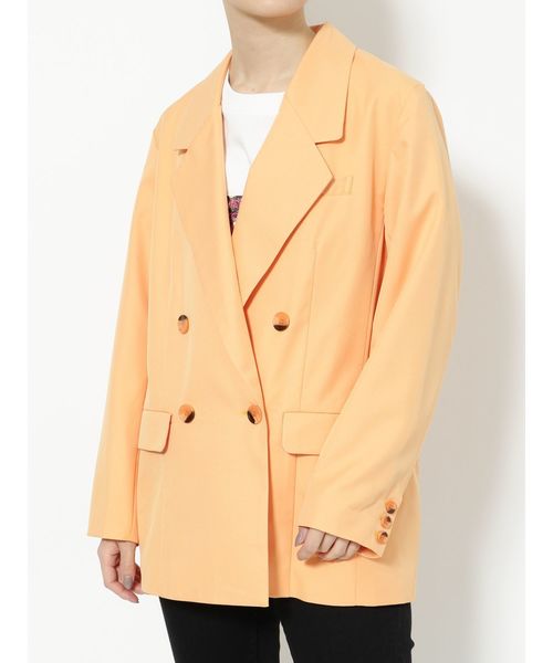jouetie（ジュエティ）の「ダブルブレストジャケット（テーラードジャケット・レディース・レッド/オレンジ/グリーン・MEDIUM）」の5枚目の写真