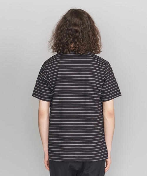 BEAUTY&YOUTH UNITED ARROWS(ビューティーアンドユースユナイテッドアローズ)の「BY ハイゲージ ピンボーダー Tシャツ(Tシャツ/カットソー・メンズ・ホワイト/ブラック/ベージュ・SMALL/MEDIUM/LARGE/X-LARGE)」の4枚目の写真