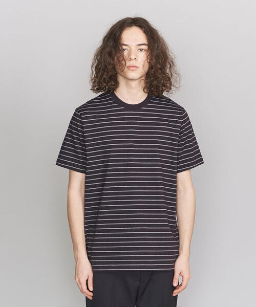 BEAUTY&YOUTH UNITED ARROWS(ビューティーアンドユースユナイテッドアローズ)の「BY ハイゲージ ピンボーダー Tシャツ(Tシャツ/カットソー・メンズ・ホワイト/ブラック/ベージュ・SMALL/MEDIUM/LARGE/X-LARGE)」の5枚目の写真