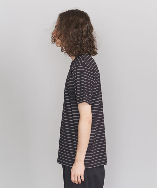 BEAUTY&YOUTH UNITED ARROWS(ビューティーアンドユースユナイテッドアローズ)の「BY ハイゲージ ピンボーダー Tシャツ(Tシャツ/カットソー・メンズ・ホワイト/ブラック/ベージュ・SMALL/MEDIUM/LARGE/X-LARGE)」の6枚目の写真