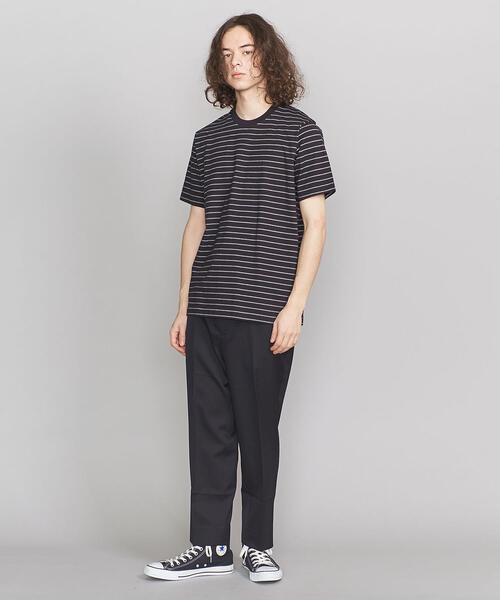 BEAUTY&YOUTH UNITED ARROWS(ビューティーアンドユースユナイテッドアローズ)の「BY ハイゲージ ピンボーダー Tシャツ(Tシャツ/カットソー・メンズ・ホワイト/ブラック/ベージュ・SMALL/MEDIUM/LARGE/X-LARGE)」の7枚目の写真