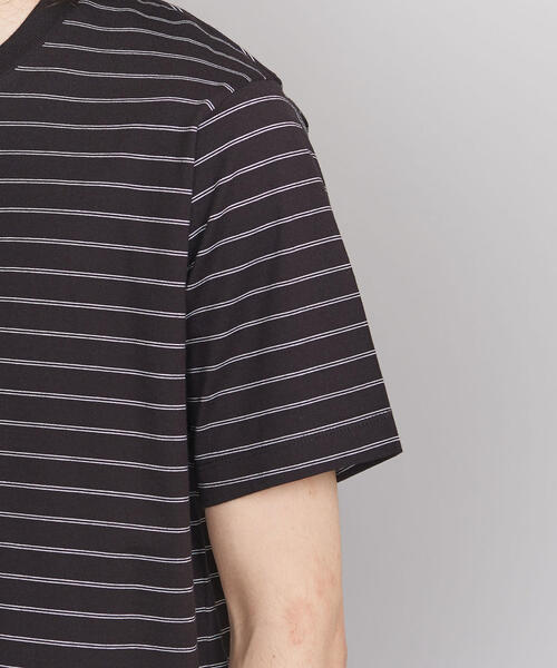 BEAUTY&YOUTH UNITED ARROWS(ビューティーアンドユースユナイテッドアローズ)の「BY ハイゲージ ピンボーダー Tシャツ(Tシャツ/カットソー・メンズ・ホワイト/ブラック/ベージュ・SMALL/MEDIUM/LARGE/X-LARGE)」の9枚目の写真