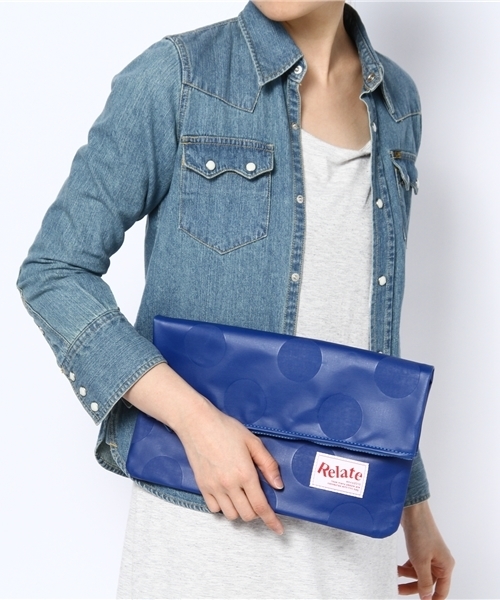BEAMS BOY（ビームスボーイ）の「Relate / DOT クラッチバッグ（クラッチバッグ・レディース・ブラック/ブルー・ONE SIZE）」の8枚目の写真