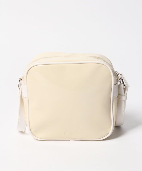 レザーショルダーバッグ ホワイト/ベージュ Heather（ヘザー）の「エナメルスクエアショルダー 838237（ショルダー