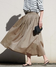 coca（coca） | やわらかしわ感コットンフレアロングスカート(スカート)