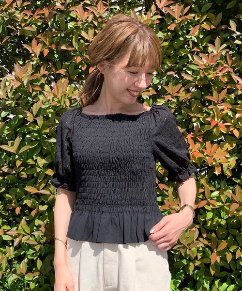 flower（フラワー）の「レインボーレースブラウス2（シャツ/ブラウス・レディース・ホワイト/ブラック/グリーン/イエロー・FREE）」の2枚目の写真