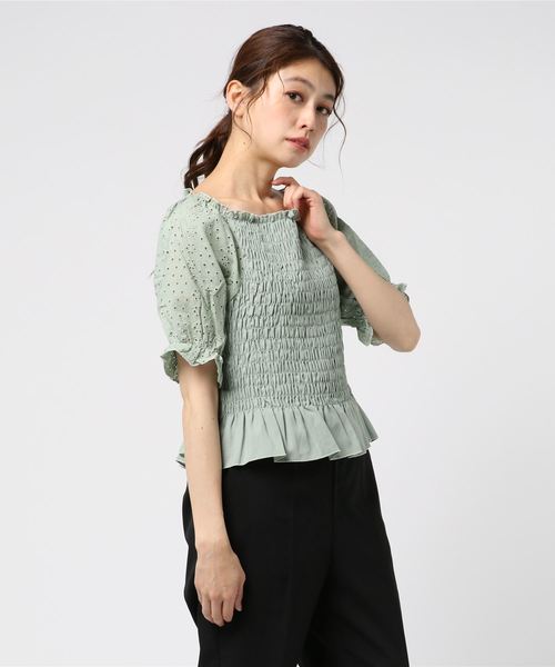 flower（フラワー）の「レインボーレースブラウス2（シャツ/ブラウス・レディース・ホワイト/ブラック/グリーン/イエロー・FREE）」の12枚目の写真