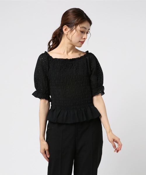 flower（フラワー）の「レインボーレースブラウス2（シャツ/ブラウス・レディース・ホワイト/ブラック/グリーン/イエロー・FREE）」の10枚目の写真