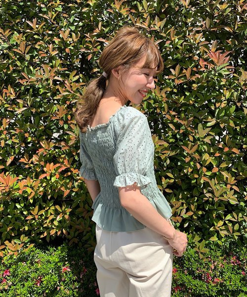 flower（フラワー）の「レインボーレースブラウス2（シャツ/ブラウス・レディース・ホワイト/ブラック/グリーン/イエロー・FREE）」の8枚目の写真