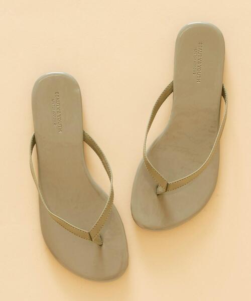 BEAUTY&YOUTH UNITED ARROWS（ビューティーアンドユースユナイテッドアローズ）の「BY∴ フェイクレザー トングサンダル ◆（サンダル・レディース・ゴールド/ライラック/ナチュラル/シルバー/その他2/ライム/ブラウン/ブラック/その他1・38/35/37/36）」の19枚目の写真