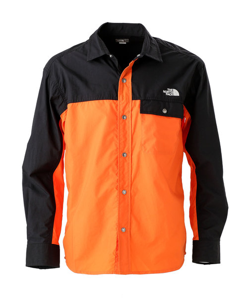 THE NORTH FACE（ザノースフェイス）の「THE NORTH FACE:L/S Nuptse Shirt（シャツ/ブラウス・メンズ・オレンジ/モスグリーン/ブルー/ブラック・LARGE/MEDIUM/SMALL/X-LARGE）」の4枚目の写真